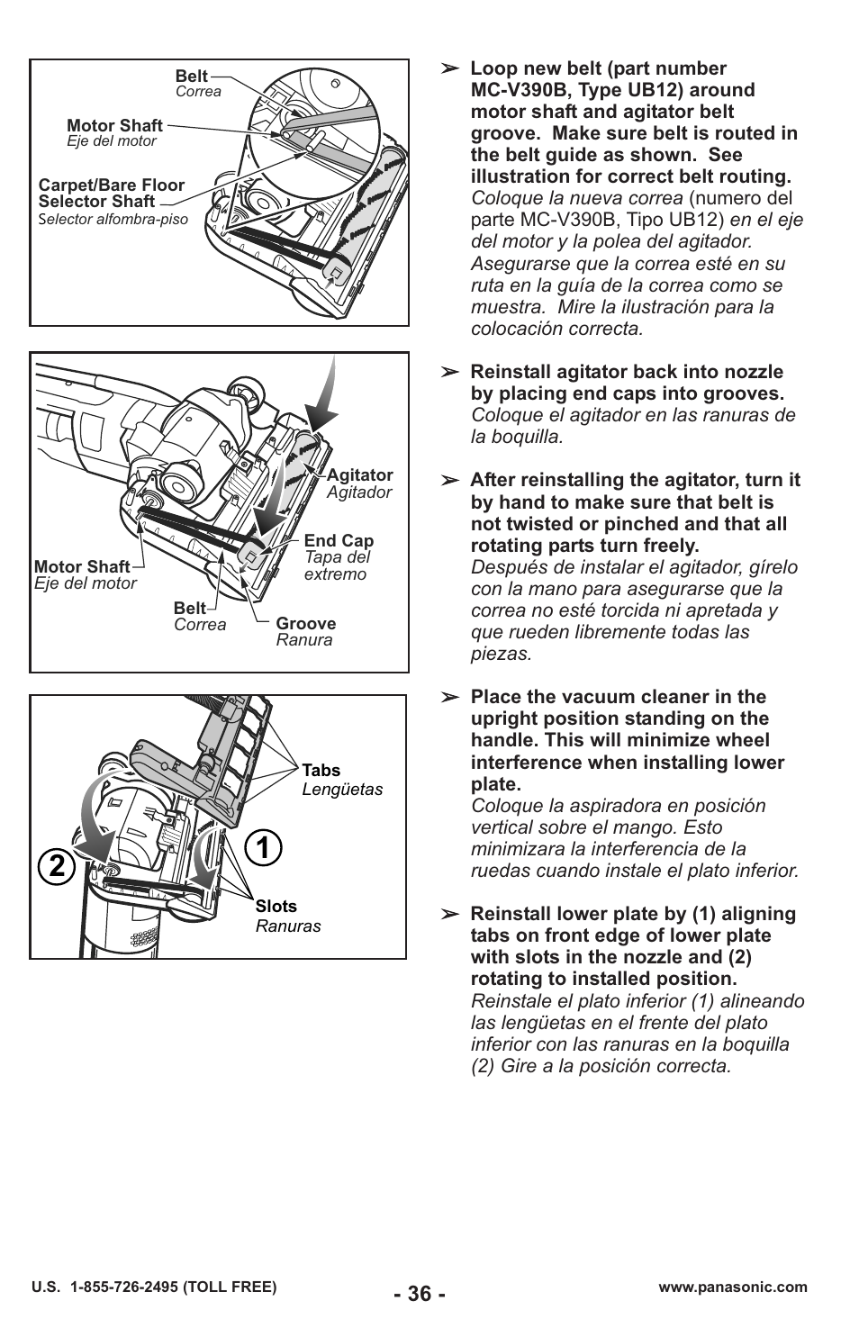 Panasonic MC-UL429 User Manual | Page 36 / 48