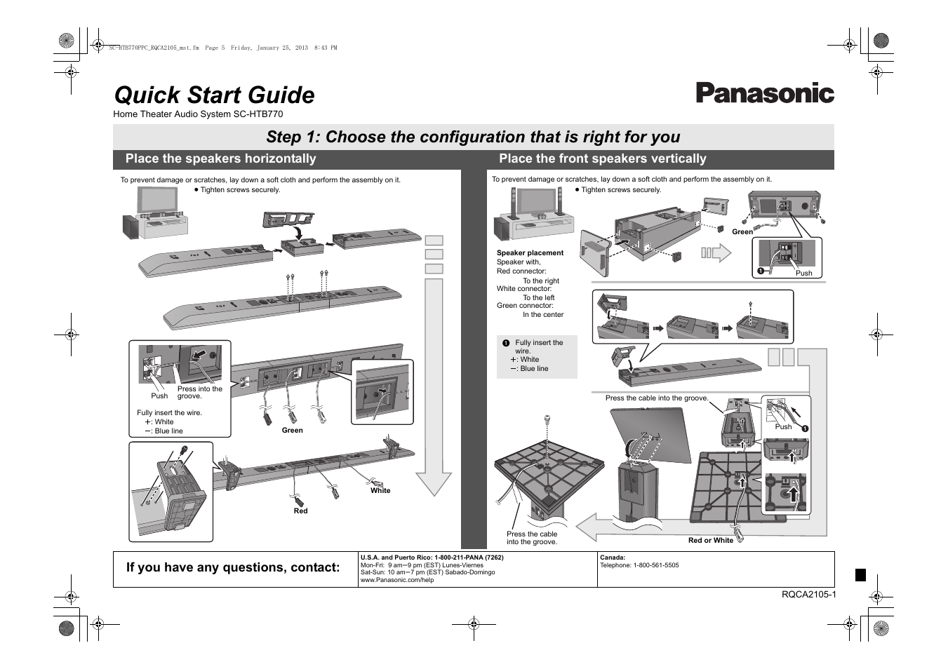 Panasonic SC-HTB770S User Manual | 2 pages