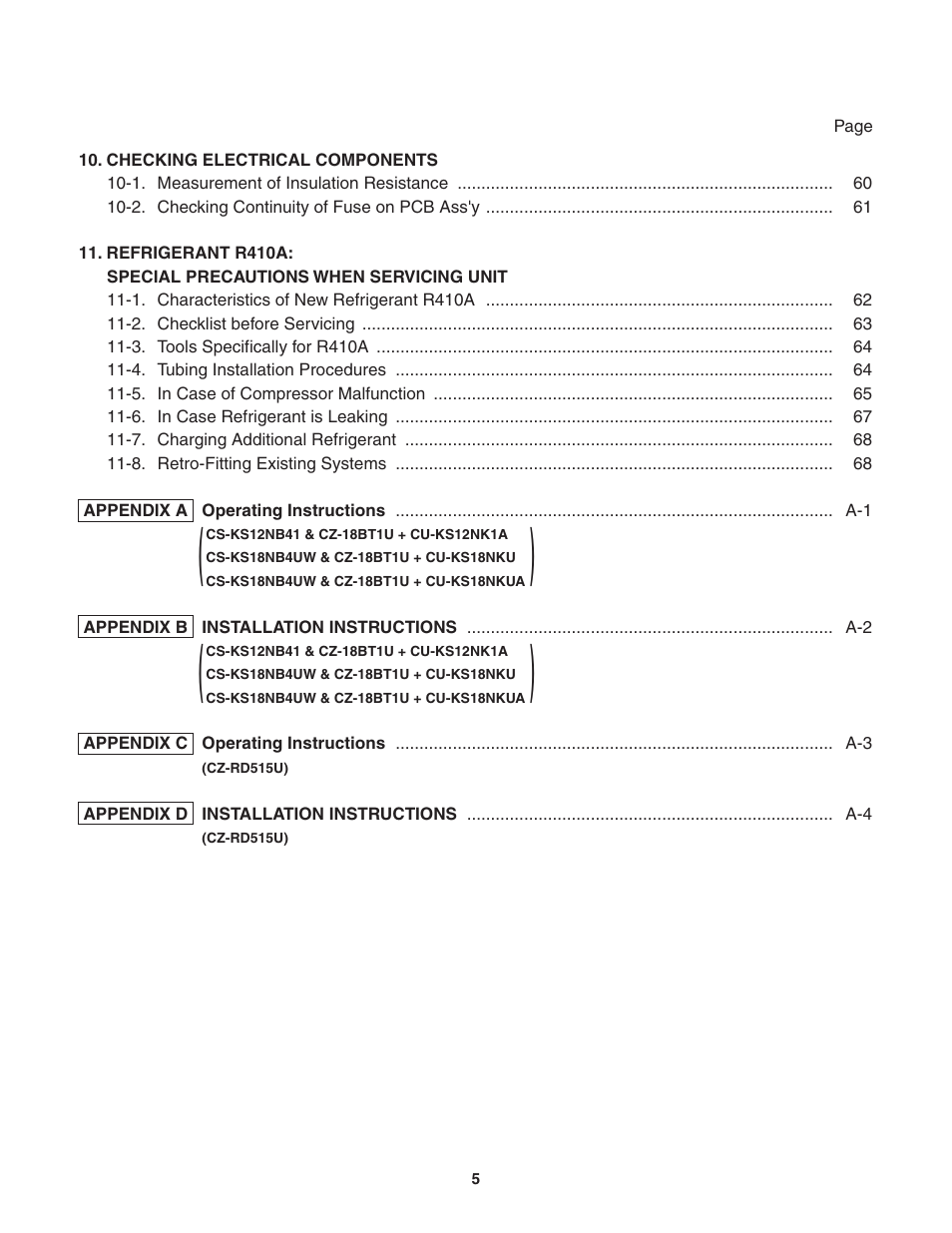 Panasonic KS12NB41A User Manual | Page 5 / 69