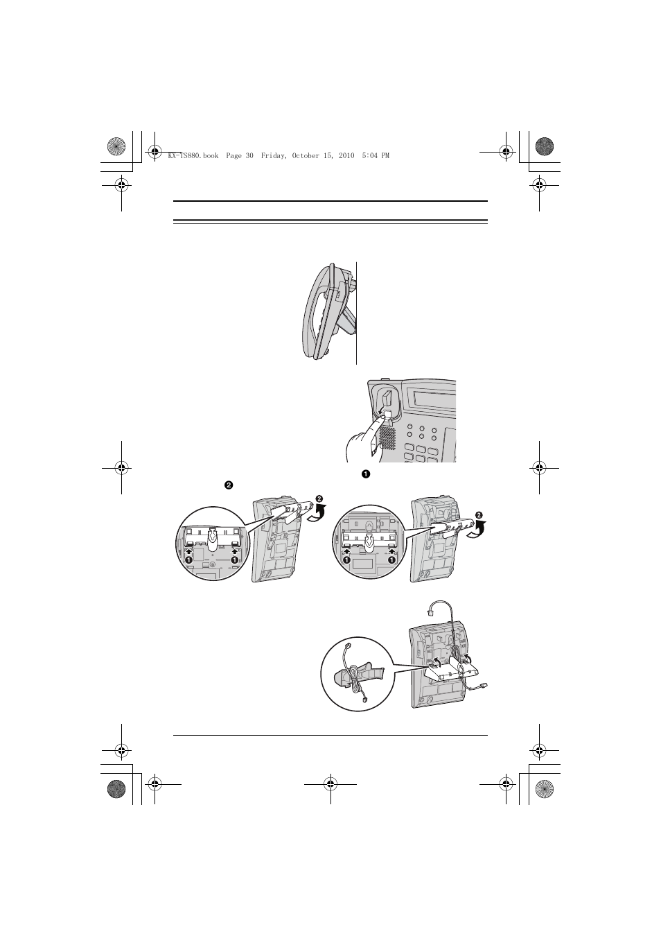 Wall mount setup, Useful information | Panasonic KX-TS880W User Manual | Page 30 / 49