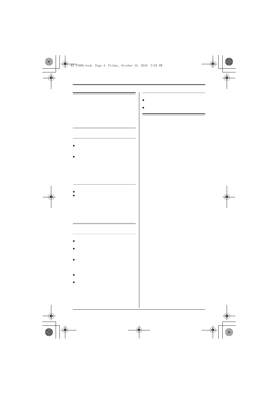 For your safety, Important safety instructions, Save these instructions important information | Panasonic KX-TS880W User Manual | Page 4 / 49