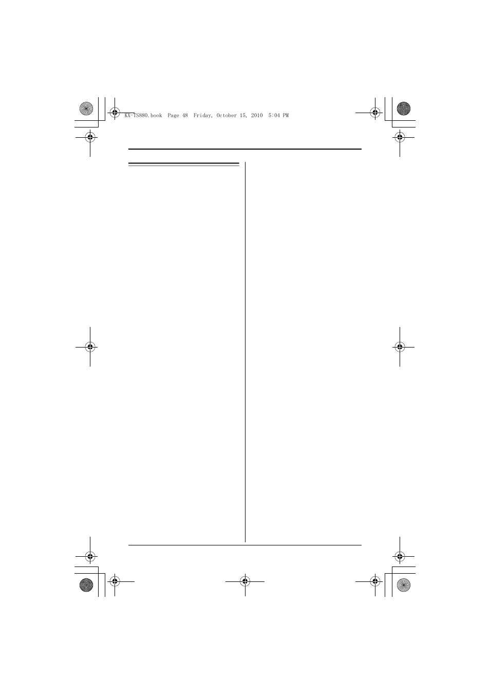 Index | Panasonic KX-TS880W User Manual | Page 48 / 49