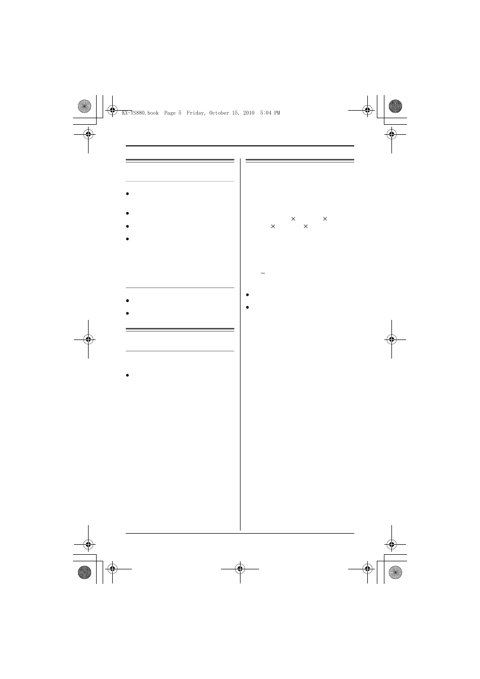 For best performance, Other information, Specifications | Important information | Panasonic KX-TS880W User Manual | Page 5 / 49
