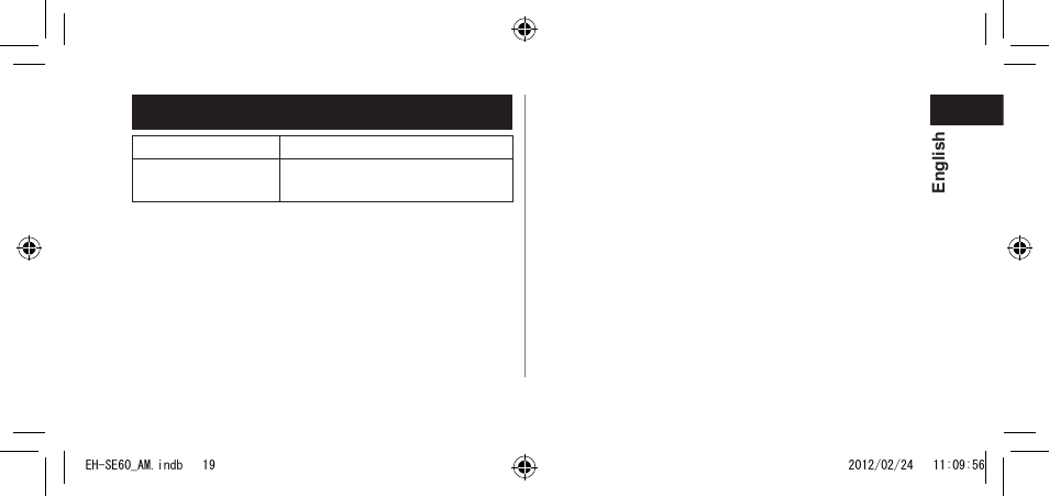 Specifications | Panasonic EH-SE60VP User Manual | Page 19 / 74