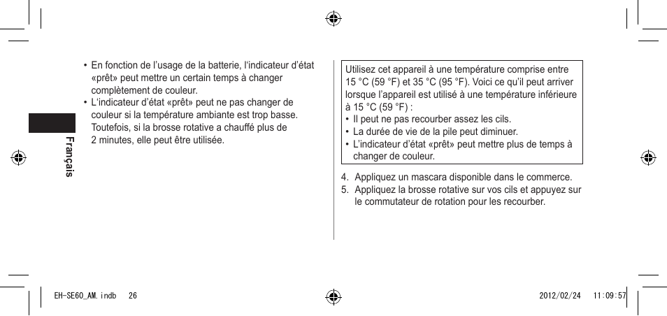 Panasonic EH-SE60VP User Manual | Page 26 / 74