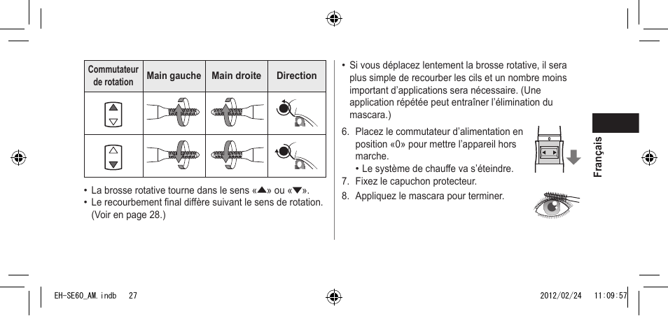 Panasonic EH-SE60VP User Manual | Page 27 / 74