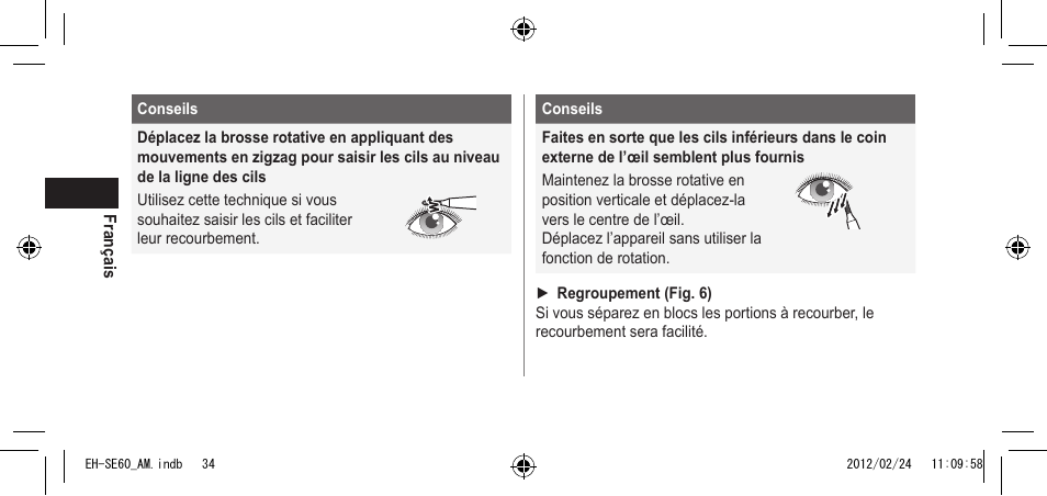 Panasonic EH-SE60VP User Manual | Page 34 / 74