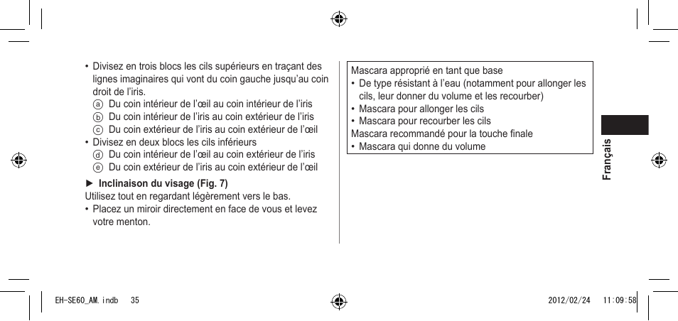 Panasonic EH-SE60VP User Manual | Page 35 / 74