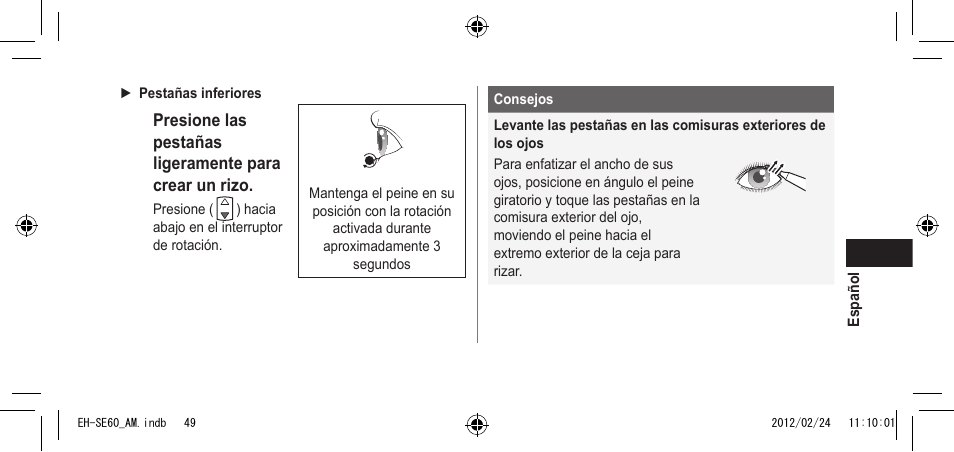 Panasonic EH-SE60VP User Manual | Page 49 / 74