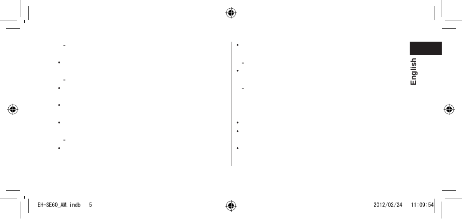 Panasonic EH-SE60VP User Manual | Page 5 / 74