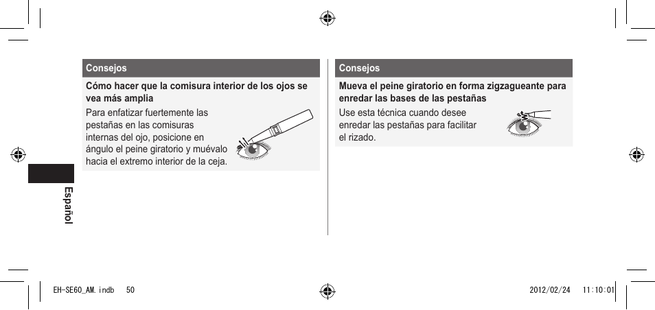 Panasonic EH-SE60VP User Manual | Page 50 / 74