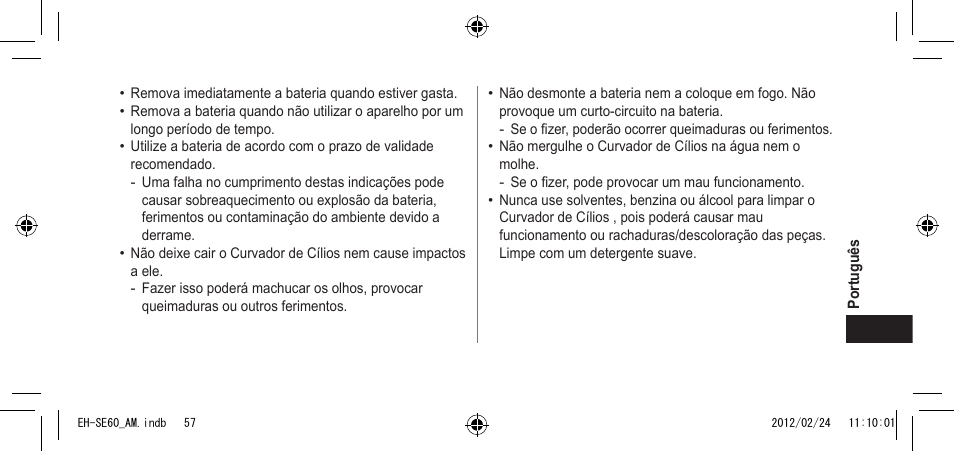 Panasonic EH-SE60VP User Manual | Page 57 / 74