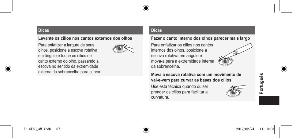 Panasonic EH-SE60VP User Manual | Page 67 / 74