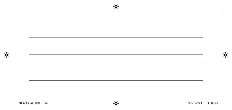 Panasonic EH-SE60VP User Manual | Page 73 / 74