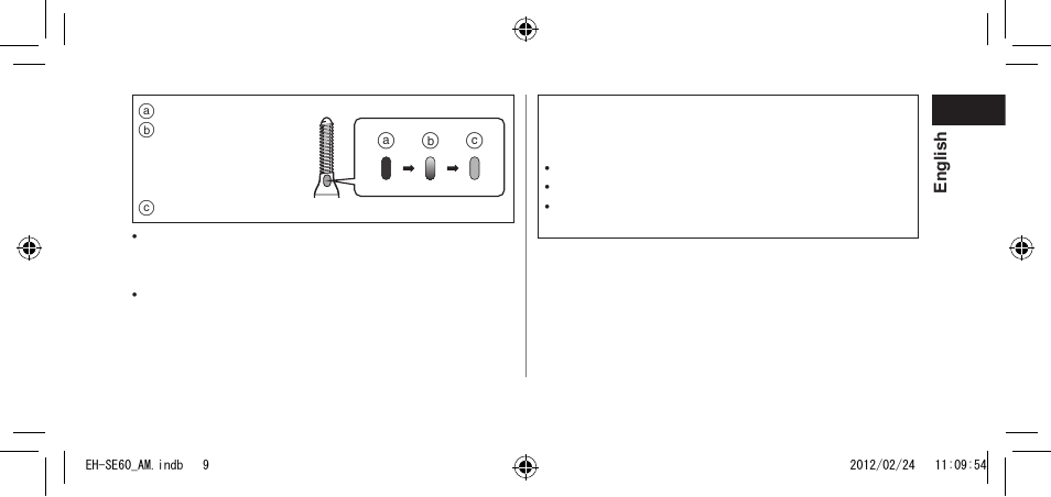 Panasonic EH-SE60VP User Manual | Page 9 / 74