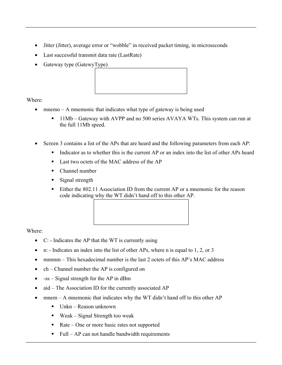 Screen 2, Screen 3 | Avaya 3600 User Manual | Page 45 / 64