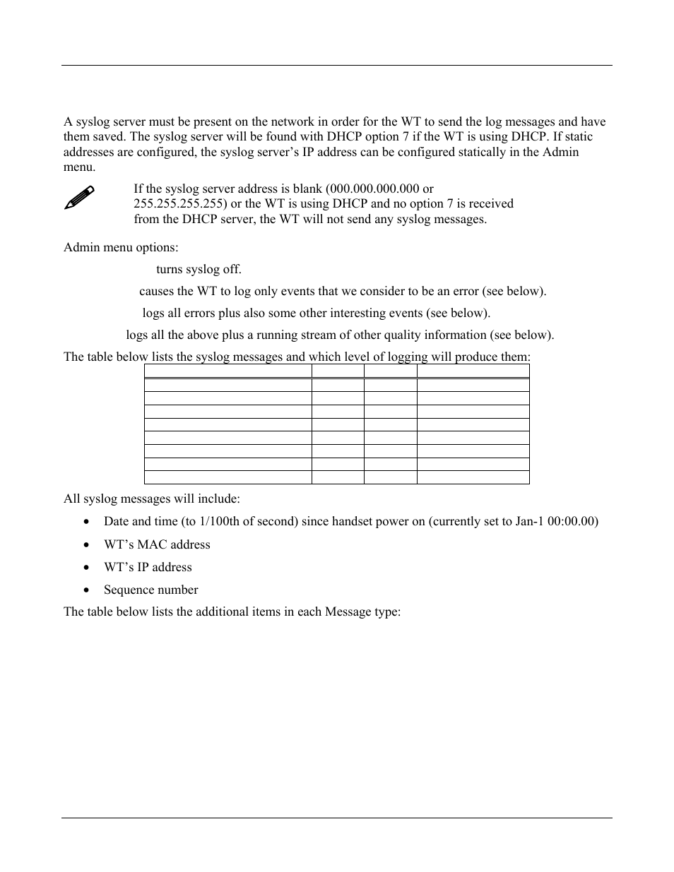 2 syslog mode, Syslog mode 47 | Avaya 3600 User Manual | Page 47 / 64