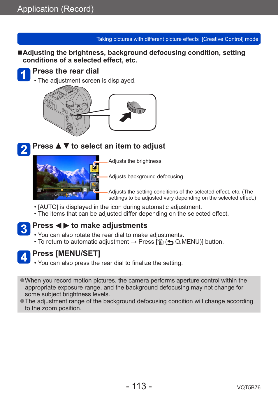 Application (record) | Panasonic DMC-FZ70K User Manual | Page 113 / 226