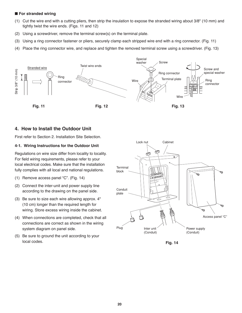 How to install the outdoor unit | Panasonic KS18NB4UA User Manual | Page 21 / 30
