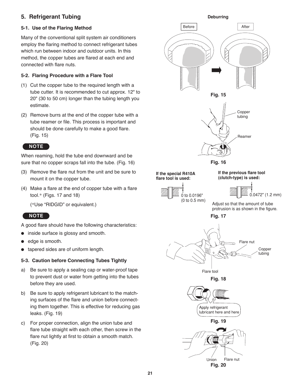 Refrigerant tubing | Panasonic KS18NB4UA User Manual | Page 22 / 30