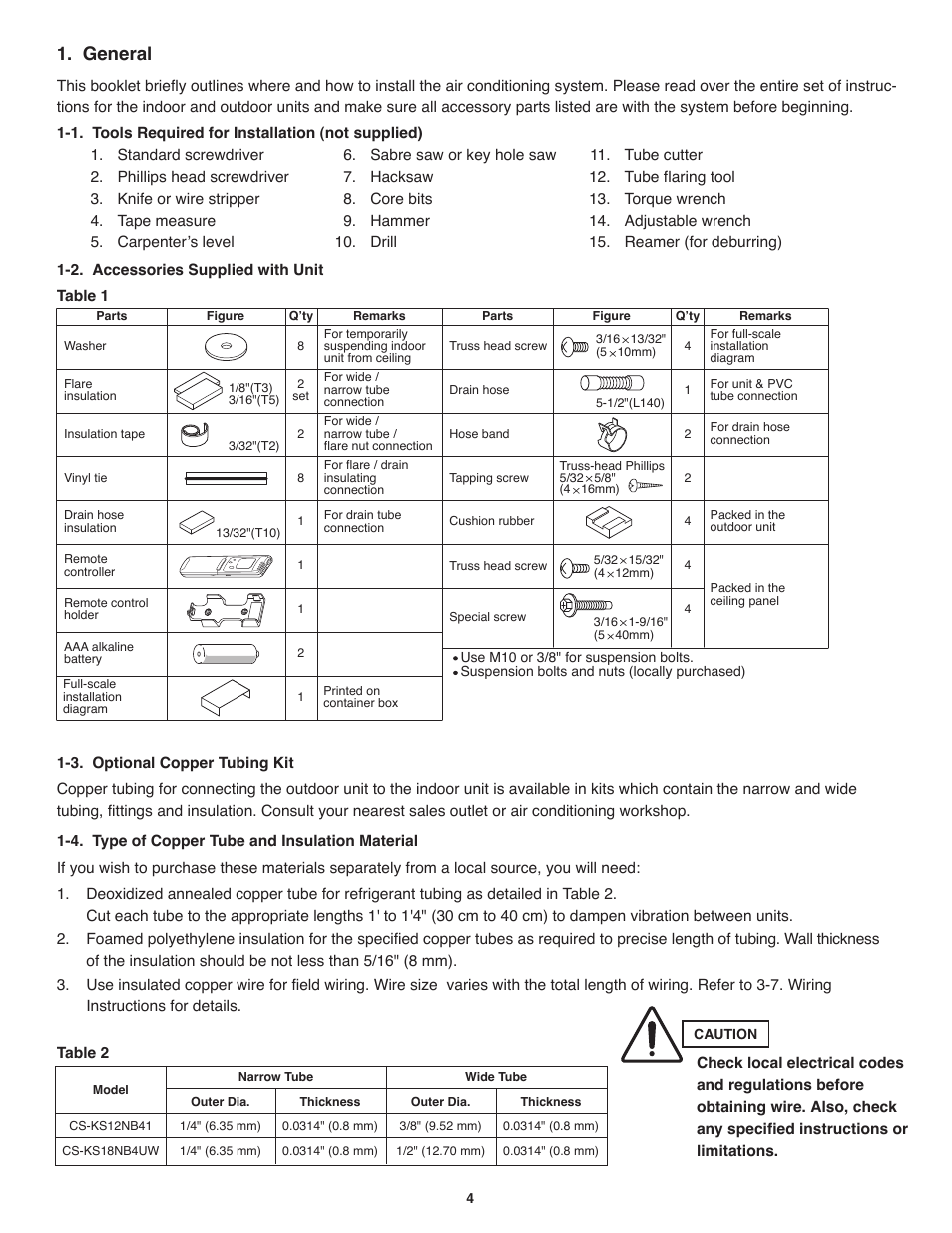 General | Panasonic KS18NB4UA User Manual | Page 5 / 30