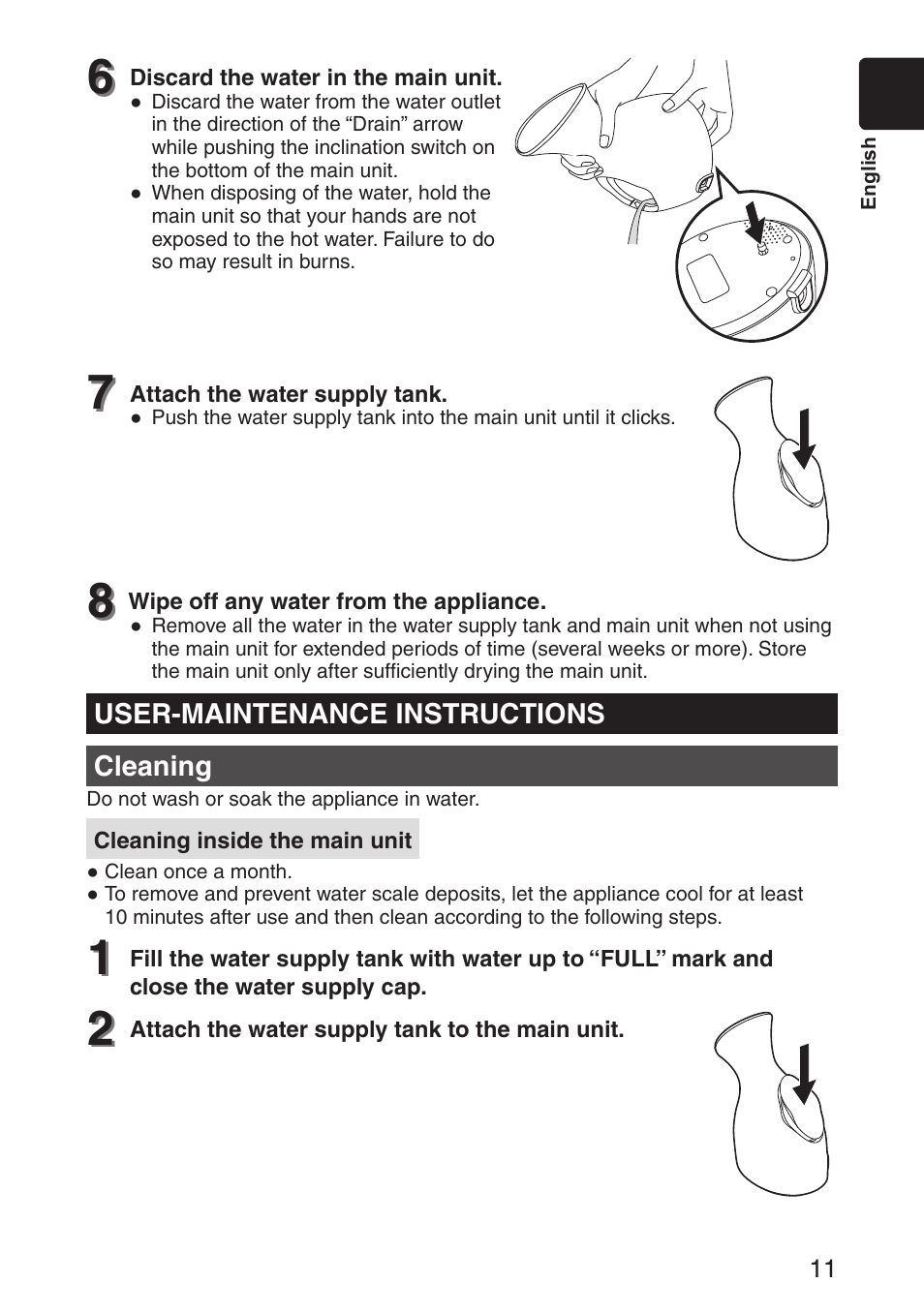 Panasonic EH-SA31VP User Manual | Page 11 / 40