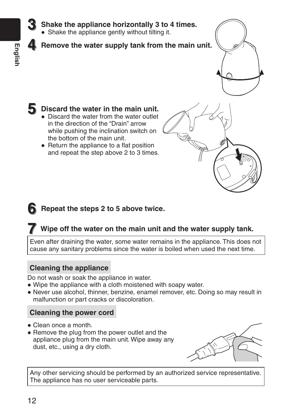 Panasonic EH-SA31VP User Manual | Page 12 / 40