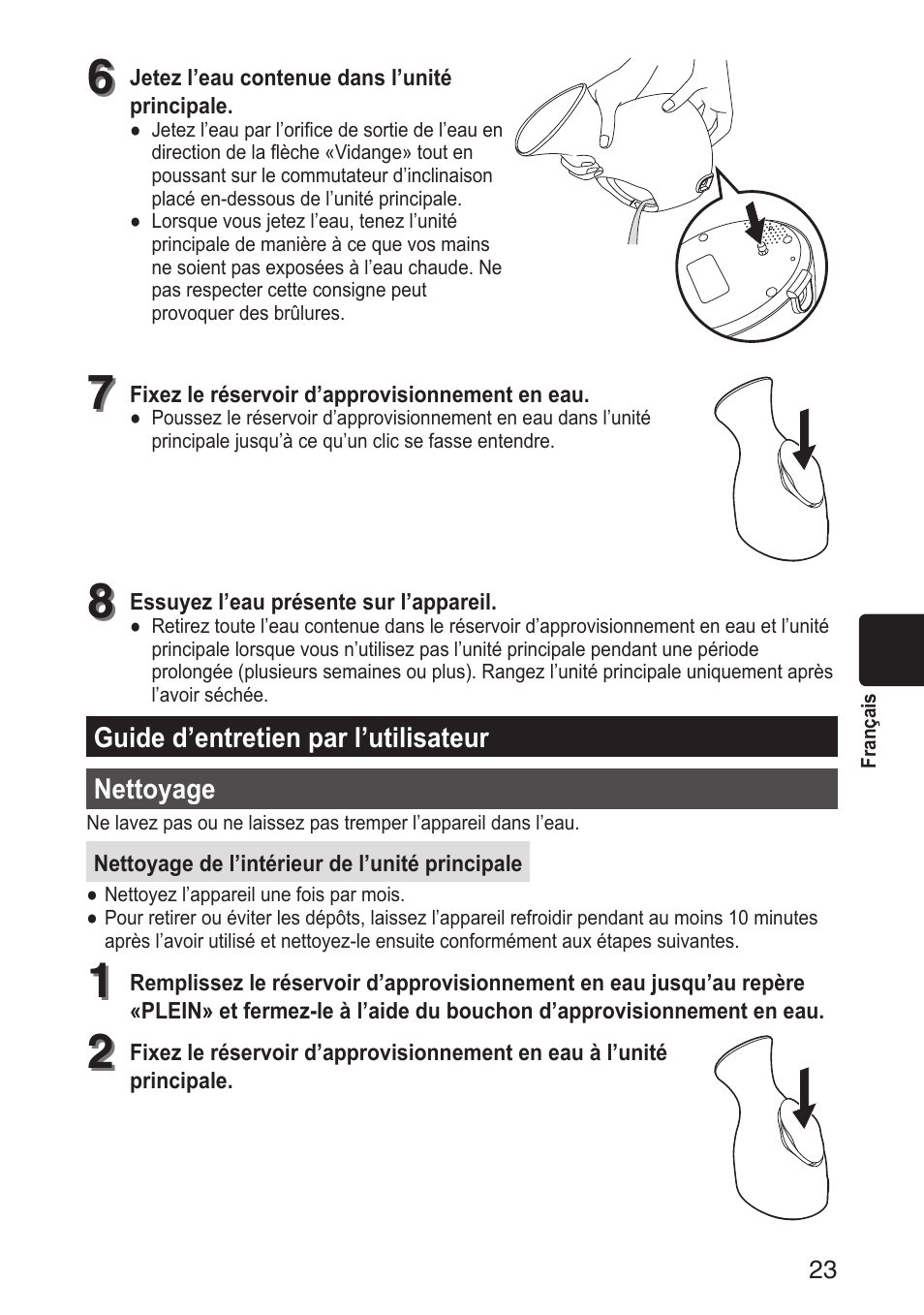 Panasonic EH-SA31VP User Manual | Page 23 / 40