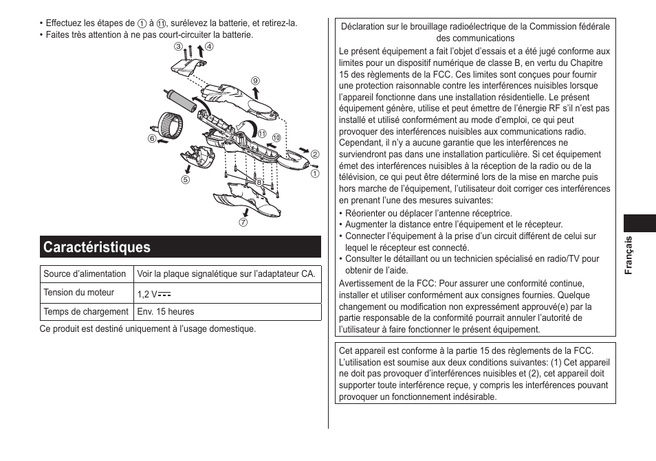 Caractéristiques | Panasonic ER-GB40-S User Manual | Page 19 / 32