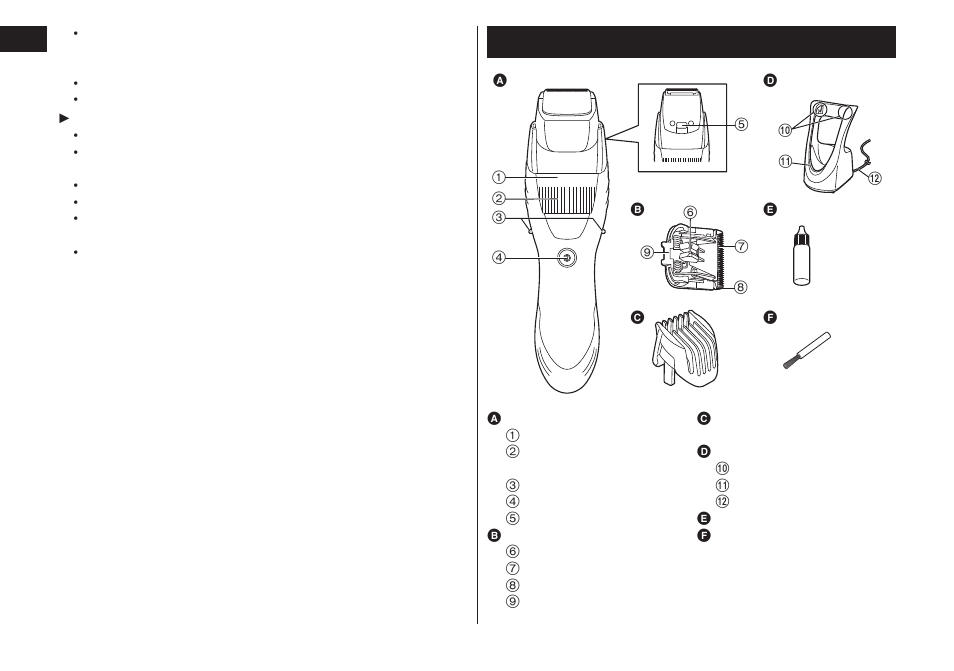 Partsidentification | Panasonic ER-GB40-S User Manual | Page 4 / 32