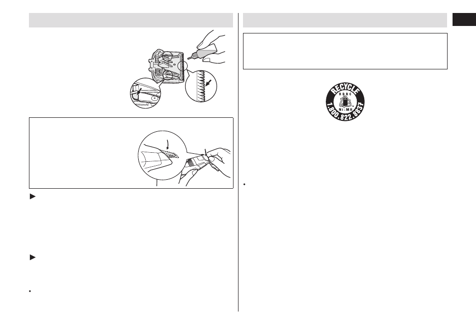 Lubrication, Removingthebuilt-inrechargeablebattery | Panasonic ER-GB40-S User Manual | Page 9 / 32