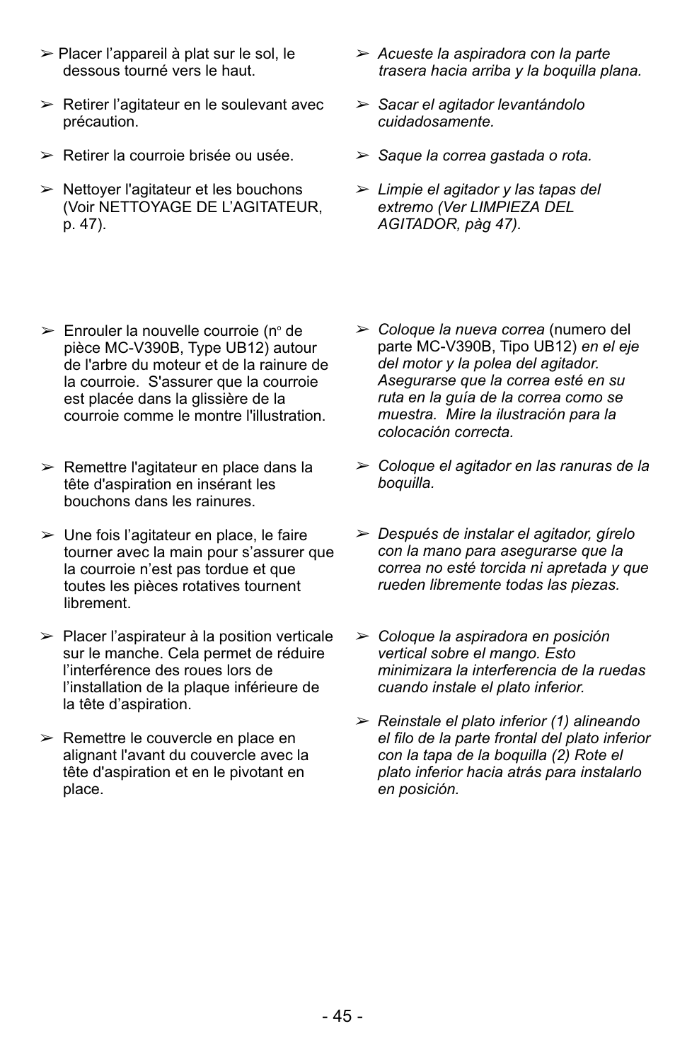 Panasonic MC-UG323 User Manual | Page 45 / 60
