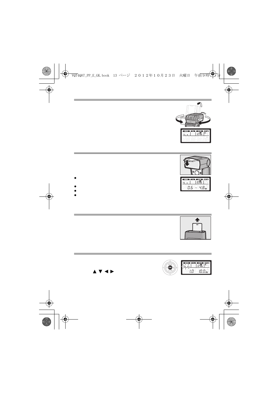 Fixing the irradiation angle, Using the wide panel, Using the catch light plate | Other settings | Panasonic DMW-FL360L User Manual | Page 13 / 165