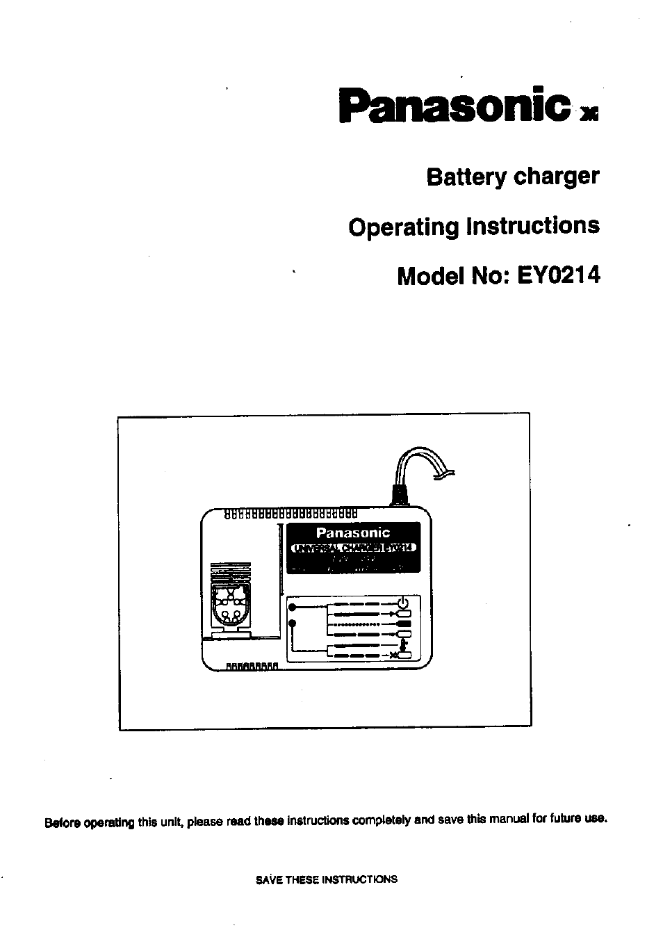 Panasonic EY0214B User Manual | 4 pages