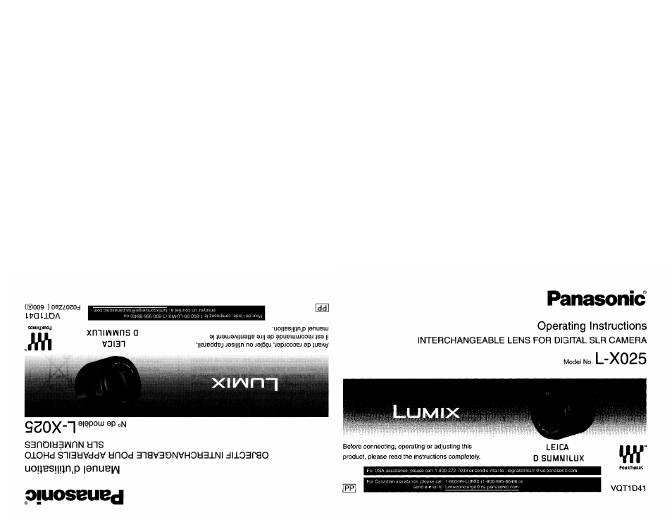 Panasonic L-X025 User Manual | 40 pages