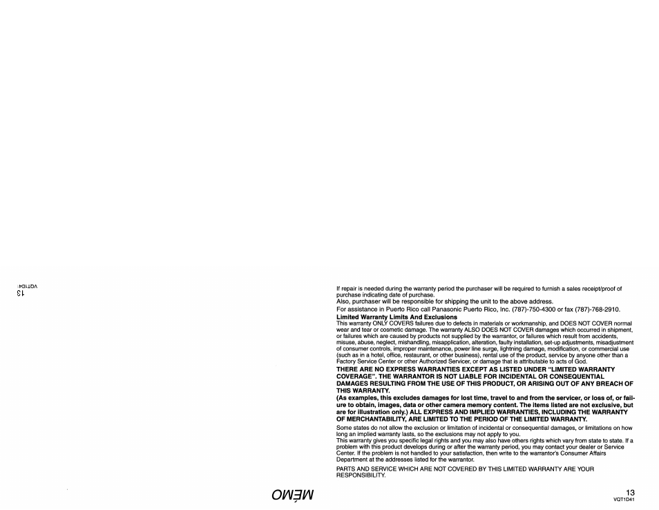 Panasonic L-X025 User Manual | Page 13 / 40