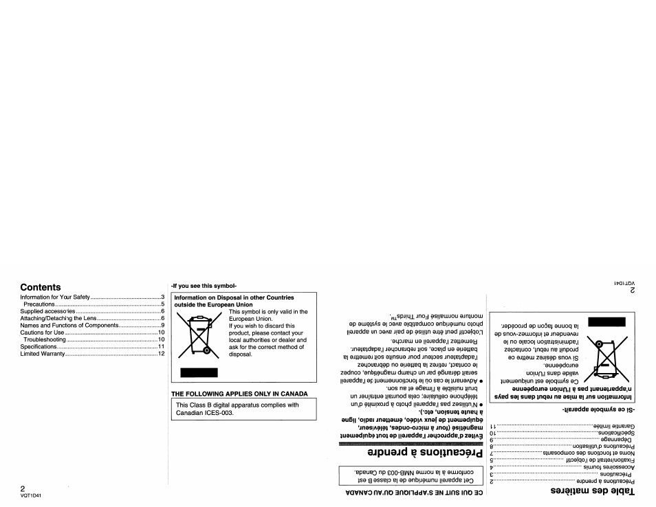 Panasonic L-X025 User Manual | Page 2 / 40