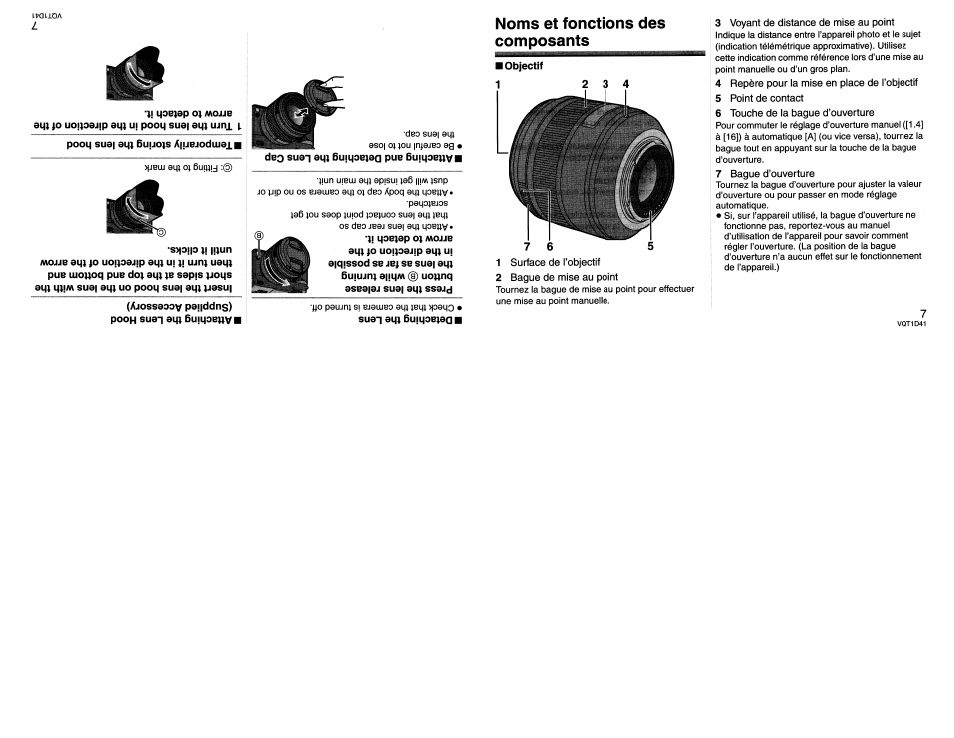 Noms et fonctions des composants | Panasonic L-X025 User Manual | Page 33 / 40
