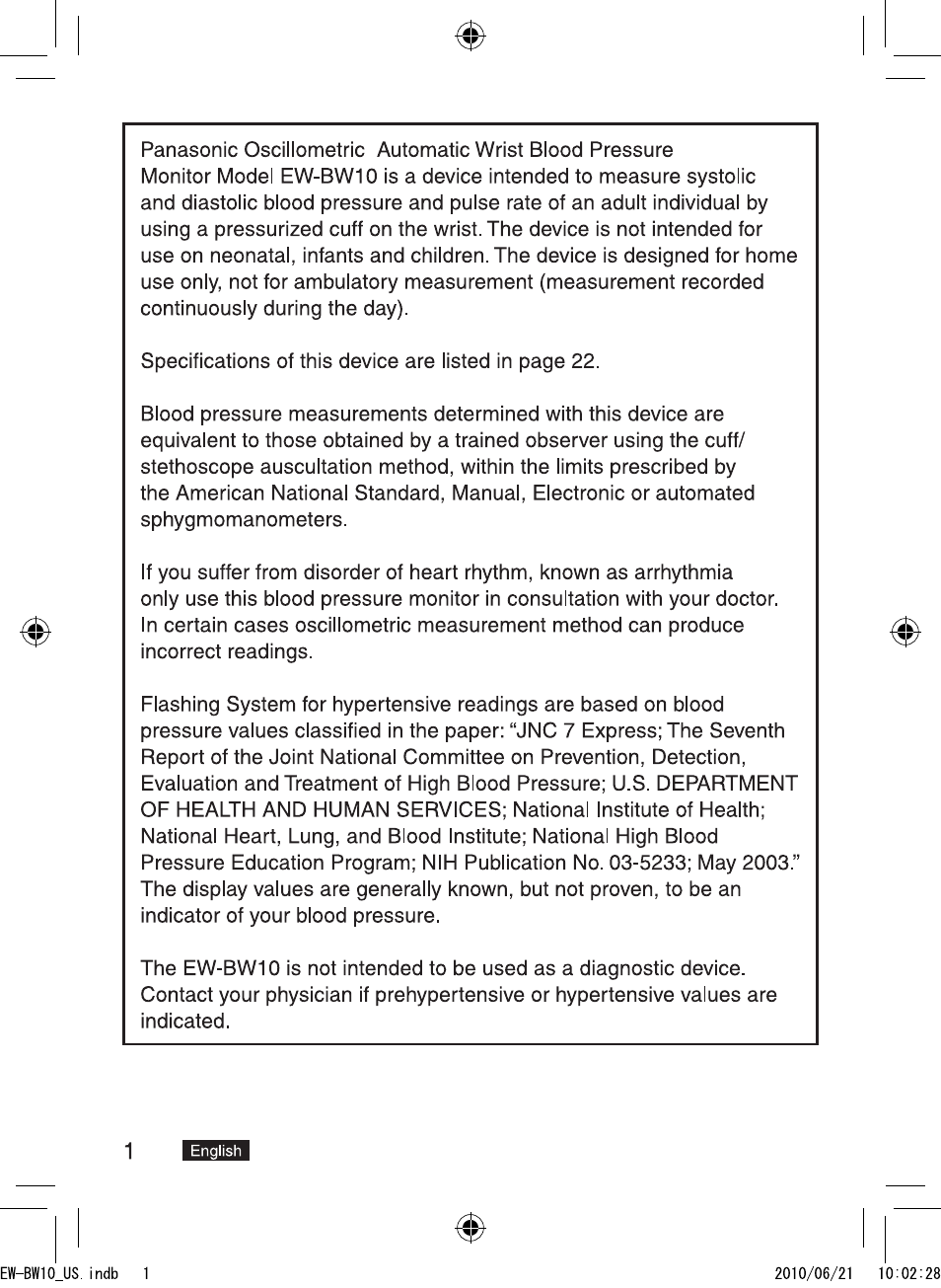 Panasonic EW-BW10W User Manual | Page 2 / 27
