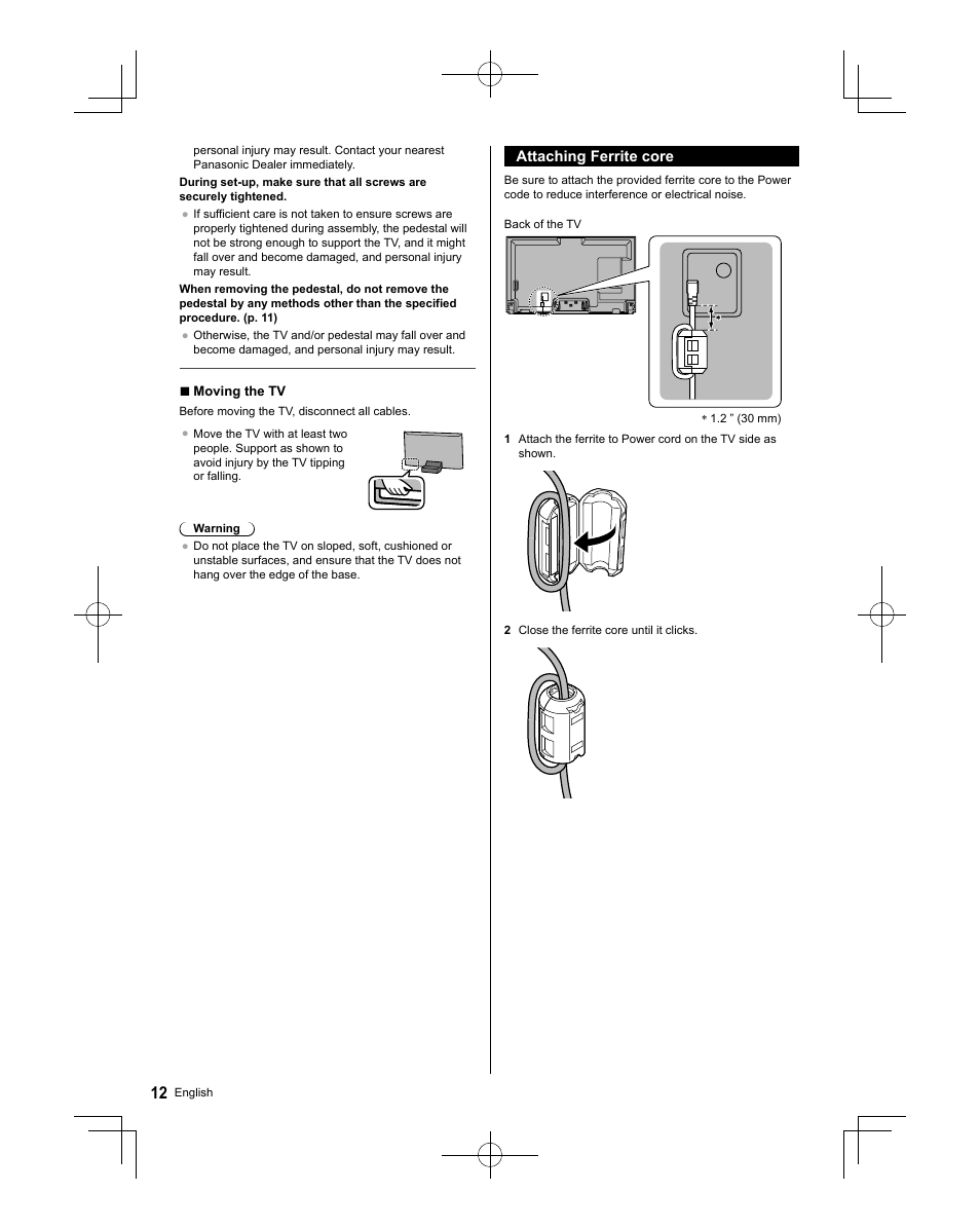 Panasonic TC-58AX800U User Manual | Page 12 / 38