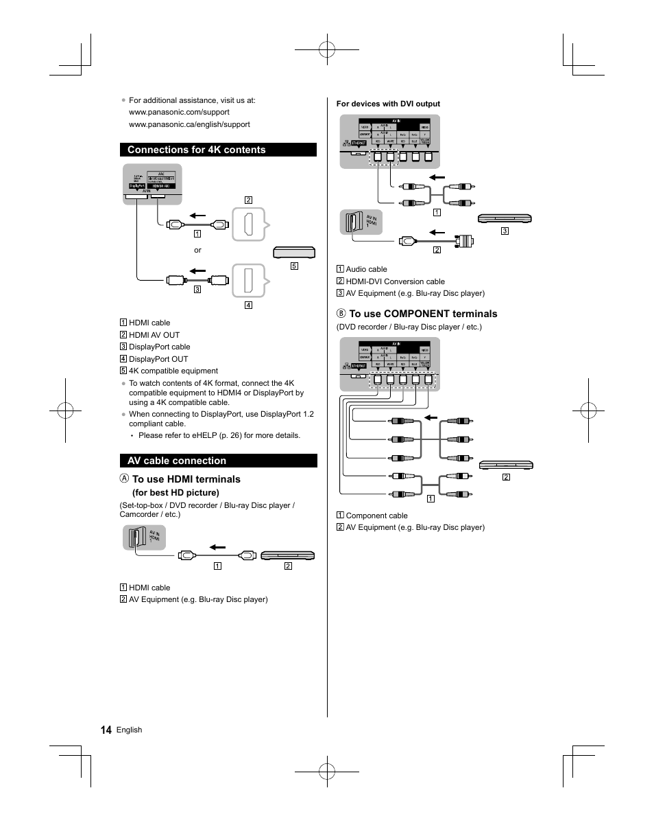 Panasonic TC-58AX800U User Manual | Page 14 / 38