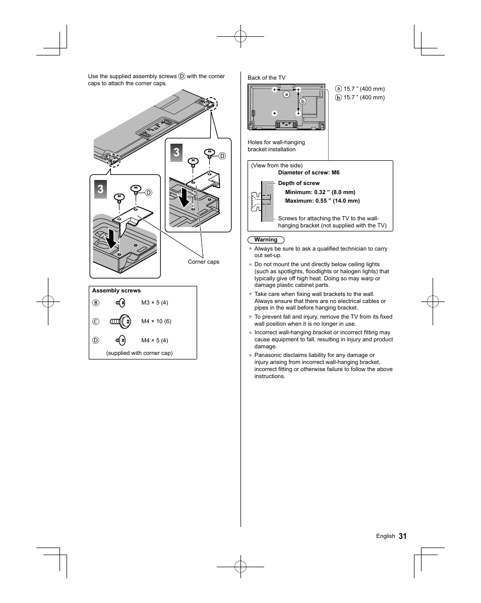 Panasonic TC-58AX800U User Manual | Page 31 / 38
