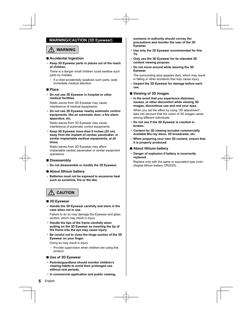 Panasonic TC-58AX800U User Manual | Page 6 / 38