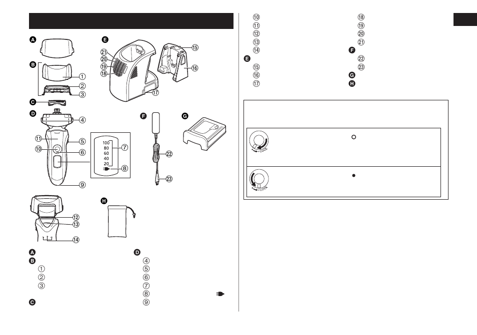 Partsidentification | Panasonic ES-LT71-S User Manual | Page 5 / 40