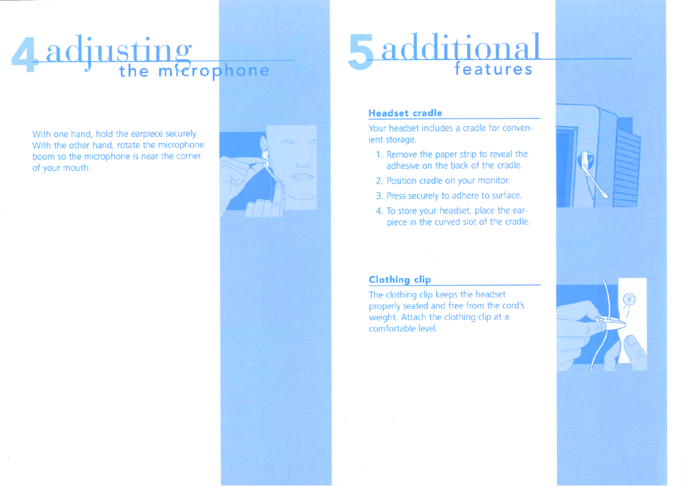 The mtcroph, Features, A ad | Sting, A.dditiona | Avaya CAT132 MX User Manual | Page 4 / 4