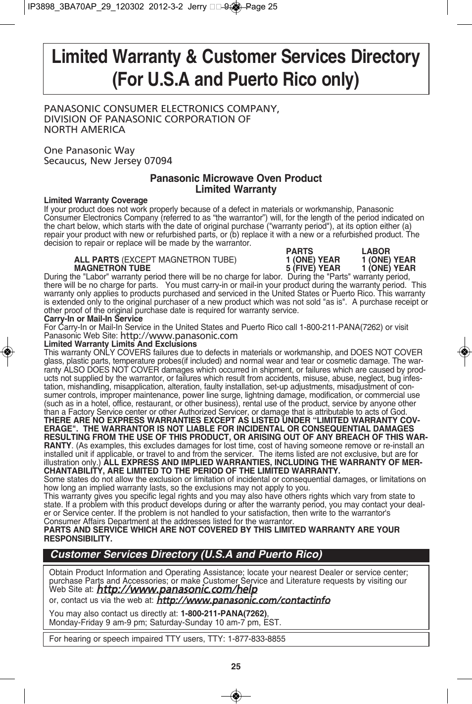Panasonic NN-SD372S User Manual | Page 27 / 60