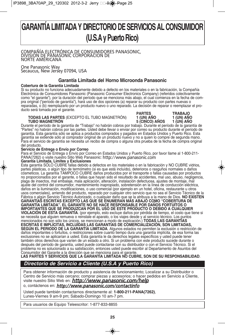 Panasonic NN-SD372S User Manual | Page 57 / 60