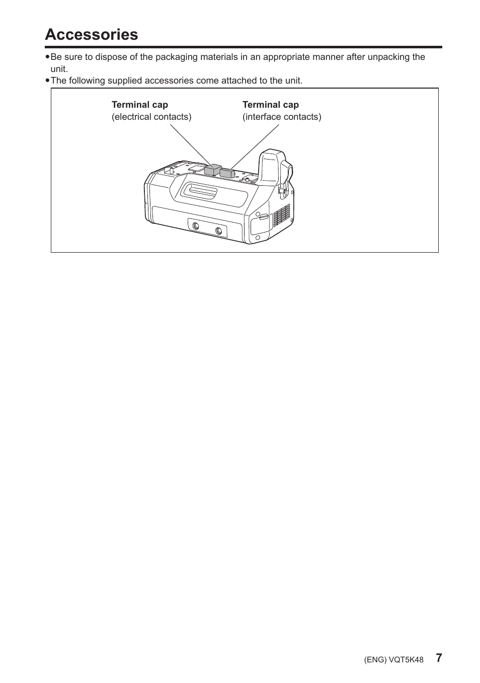 Accessories | Panasonic DMW-YAGH User Manual | Page 7 / 18