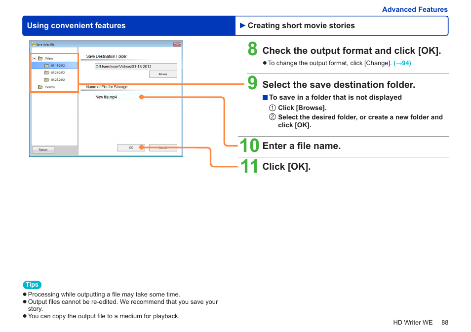 Panasonic HX-A100D User Manual | Page 88 / 128