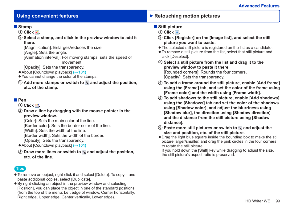 Panasonic HX-A100D User Manual | Page 99 / 128